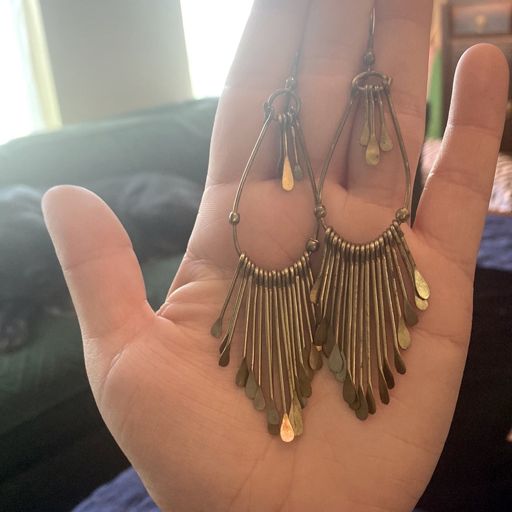 Vintage gold bohemian earrings